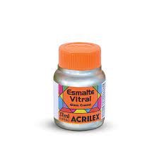 Acrilex Esmalte Vitral Plata 37 ml