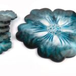 V15 Molde Resina - Kit Moldes Bandeja y Posavasos Flores Lisas