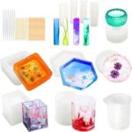 V3 Molde Resina - Kit de Molde Posavasos, Contenedor de Cenicero y Bolígrafo