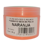 Pigmento Neón en Polvo para Silicona NARANJA 30Gr