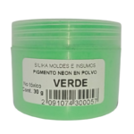 Pigmento Neón en Polvo para Silicona VERDE 30Gr