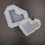 Molde Epoxi Cofre Corazón SMI 107 (Base 9.6 x 8.9 cmtrs. Tapa 9 x 7.5 cmts. )