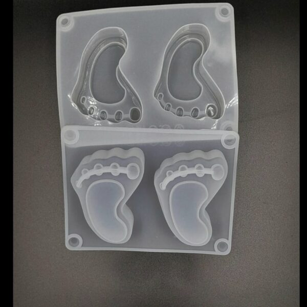 Molde Epoxi Pie 2 Cav. SMI-157  (12 x 9 x 2.5cmtrs.)