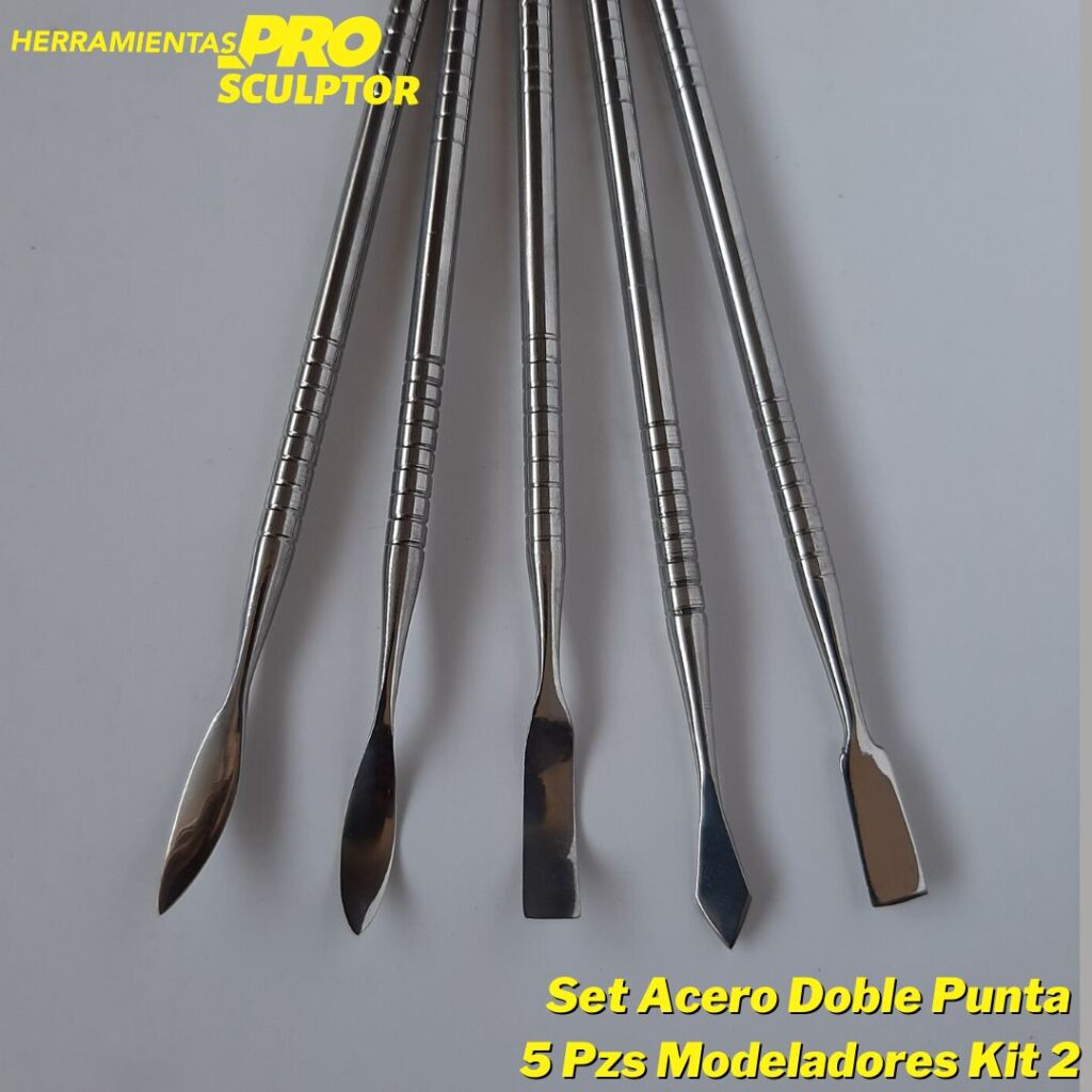 Kit 8 Outils De Modelage Et Sculpture - Métal Inox, Pour Pâte à Modeler Et Cire, Idéal Débutants Et Professionnels