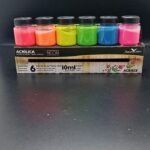 Pintura Acrílica Neón x 6 unidades 10ml (Solo delivery o Retiro en Tda.Cercado de Lima)