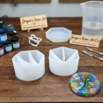 Molde Epoxico vertidores set x2  para mesclas de colores 240ml y 220ml