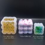 Molde Epoxico set x2 cube bubble de 6 *5xcm  y 3*3cm